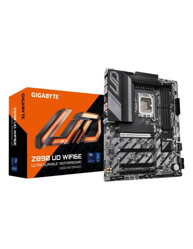 GIGABYTE Z890 UD WIFI6E Scheda Madre - Supporta CPU Intel Core Ultra (Serie 2), VRM a 12+1+2 fasi, fino a 8800MHz DDR5 (OC),