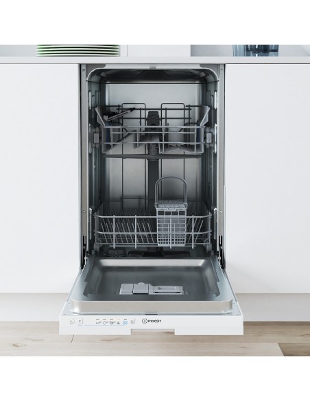 Indesit Lavastoviglie BI 45 cm classe E, 10 coperti, Push&Go, 46 dba