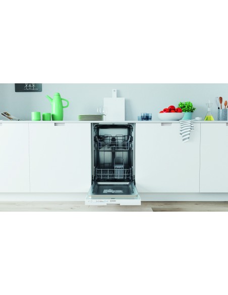 Indesit Lavastoviglie BI 45 cm classe E, 10 coperti, Push&Go, 46 dba