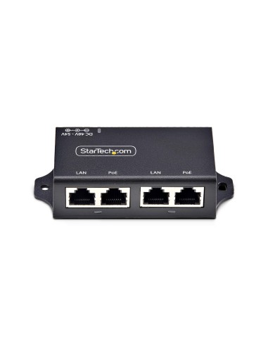 StarTech.com Iniettore PoE+ Midspan a 2 Porte Gigabit - Alimentatore Power Over Ethernet 10 100 1000Mbps, Ripetitore PoE