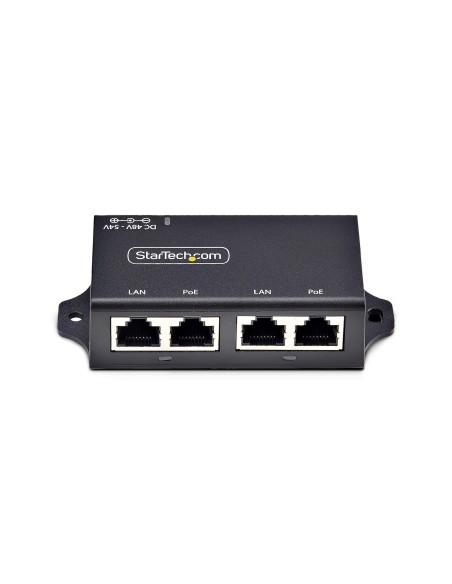 StarTech.com Iniettore PoE+ Midspan a 2 Porte Gigabit - Alimentatore Power Over Ethernet 10 100 1000Mbps, Ripetitore PoE