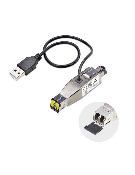 StarTech.com Dongle convertitore multimediale da fibra Gigabit a RJ45 Ethernet, monomodale ottico 10 km multimodale 800 m,