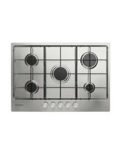 Indesit THP 752 IX I 1 piano gas inox 75cm 5 fuochi griglie smaltate