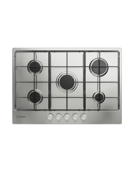 Indesit THP 752 IX I 1 piano gas inox 75cm 5 fuochi griglie smaltate