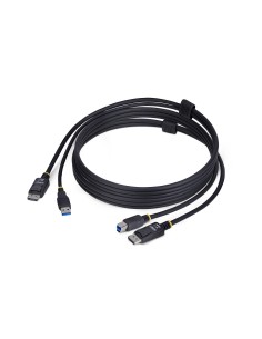 StarTech.com Cavo KVM DisplayPort e USB 5Gbps da 1,8m, Cavo Combinato DP 1.2 4K 60Hz e USB-A 3.0 per Switch KVM