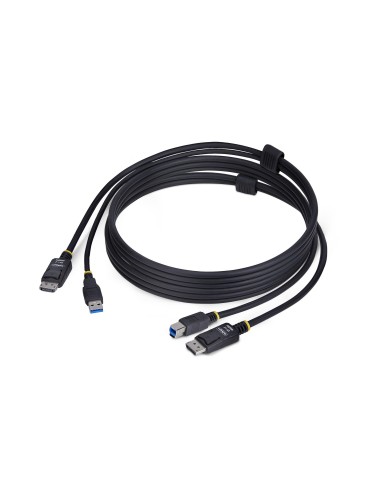 StarTech.com Cavo KVM DisplayPort e USB 5Gbps da 1,8m, Cavo Combinato DP 1.2 4K 60Hz e USB-A 3.0 per Switch KVM