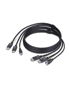 StarTech.com Cavo KVM con doppia porta DisplayPort e USB 5 Gbps da 1,8m, 4K 60 Hz, DP 1.2 e cavo combinato USB per switch KVM a