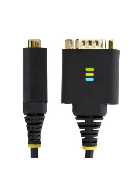 StarTech.com Cavo Adattatore USB a Seriale da 30 cm, Convertitore da USB-A a DB9 RS232 COM Retention con Dadi e Viti