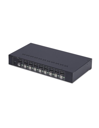 StarTech.com KVM Switch DisplayPort a 8 Porte con Kit Rack da 1U, 4K DP 1.2, hub USB a 4 Porte, Commutazione con Tasti a Scelta