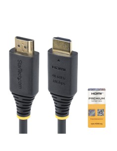 StarTech.com Cavo HDMI ad alta velocità certificato Premium da 2m, 4K 60Hz 1440p 144Hz, HDR10 HDCP 2.2 ARC, 18Gbps, cavo UHD