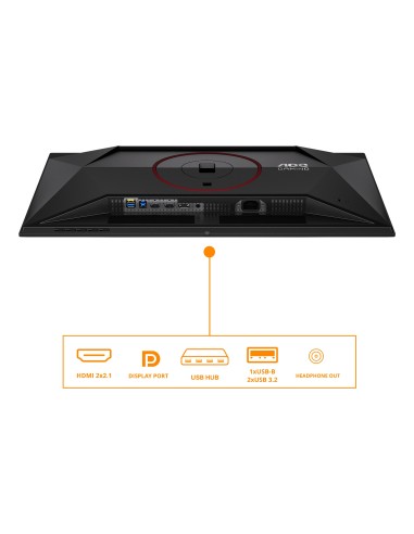 AOC G4 Q27G4SDR Monitor PC 67,3 cm (26.5") 2560 x 1440 Pixel Quad HD QD-OLED Nero, Rosso