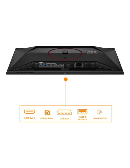 AOC G4 Q27G4SDR Monitor PC 67,3 cm (26.5") 2560 x 1440 Pixel Quad HD QD-OLED Nero, Rosso