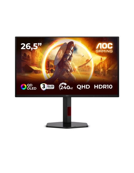 AOC G4 Q27G4ZDR Monitor PC 67,3 cm (26.5") 2560 x 1440 Pixel Quad HD QD-OLED Nero, Rosso