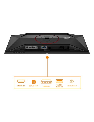 AOC G4 Q27G4ZDR Monitor PC 67,3 cm (26.5") 2560 x 1440 Pixel Quad HD QD-OLED Nero, Rosso