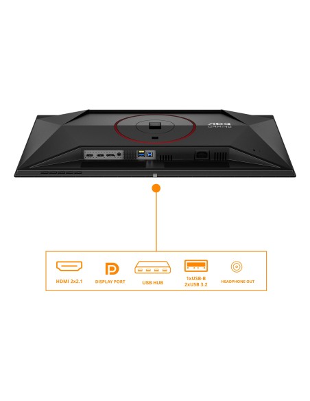 AOC G4 Q27G4ZDR Monitor PC 67,3 cm (26.5") 2560 x 1440 Pixel Quad HD QD-OLED Nero, Rosso