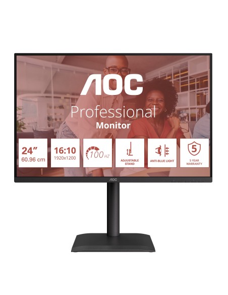 AOC E4 X24E4U Monitor PC 61 cm (24") 1920 x 1200 Pixel Full HD LED Nero