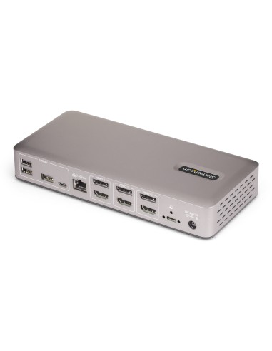 StarTech.com Docking Station USB4 per Tre Monitor, Dock USB-C Multi Display HDMI DisplayPort 4K 60Hz, Ricarica Laptop 100W,