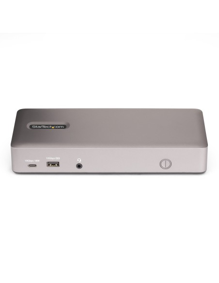 StarTech.com Docking Station USB4 per Tre Monitor, Dock USB-C Multi Display HDMI DisplayPort 4K 60Hz, Ricarica Laptop 100W,