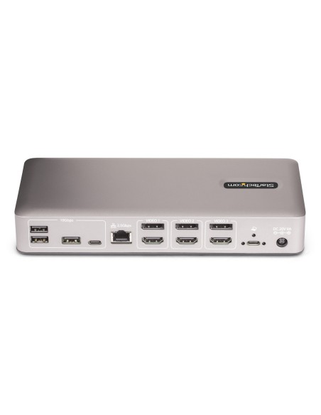 StarTech.com Docking Station USB4 per Tre Monitor, Dock USB-C Multi Display HDMI DisplayPort 4K 60Hz, Ricarica Laptop 100W,