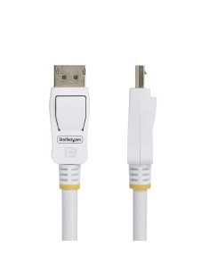 StarTech.com Cavo DisplayPort 1.2 certificato VESA bianco da 3m, 4K 60 Hz, 21,6 Gbps, connettori DP a scatto, cavo DisplayPort 2