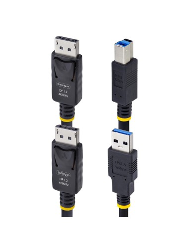 StarTech.com Cavo KVM DisplayPort e USB 5Gbps da 3m, Cavo Combinato DP 1.2 4K 60Hz e USB-A 3.0 per Switch KVM
