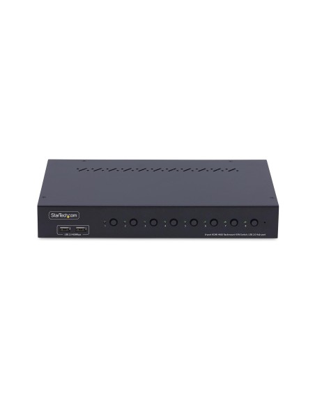 StarTech.com KVM Switch HDMI a 8 Porte con Kit Rack da 1U, 4K 60Hz HDMI 2.0, hub USB a 4 Porte, Commutazione con Tasti a Scelta
