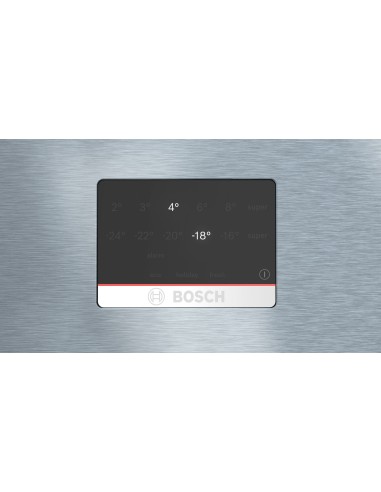 Bosch Serie 4 KGN76XIEP Frigorifero Combinato da libera installazione 186 x 75 cm Acciaio anti-impronta Classe E