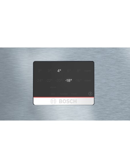 Bosch Serie 4 KGN76XIEP Frigorifero Combinato da libera installazione 186 x 75 cm Acciaio anti-impronta Classe E