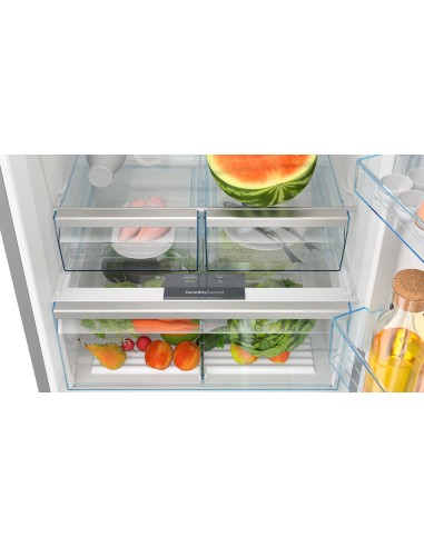 Bosch Serie 4 KGN76XIEP Frigorifero Combinato da libera installazione 186 x 75 cm Acciaio anti-impronta Classe E