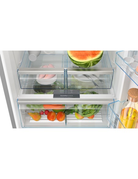 Bosch Serie 4 KGN76XIEP Frigorifero Combinato da libera installazione 186 x 75 cm Acciaio anti-impronta Classe E