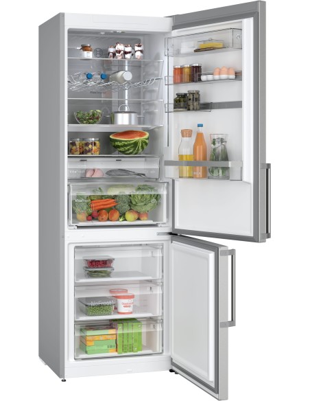 Bosch Serie 6 KGN49AICT Frigorifero Combinato da libera installazione 203 x 70 cm Acciaio anti-impronta Classe C