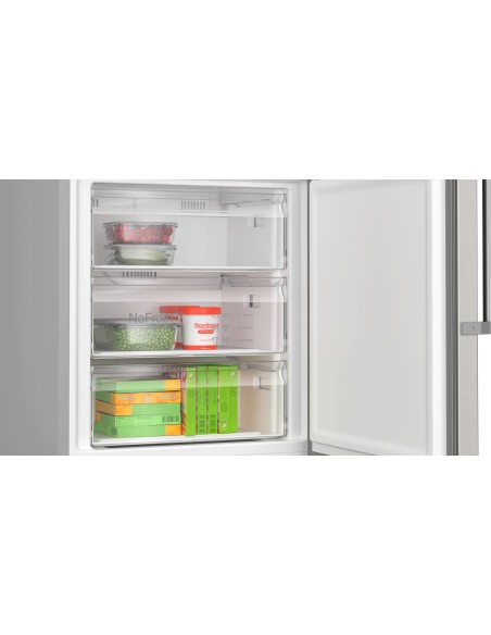 Bosch Serie 6 KGN49AICT Frigorifero Combinato da libera installazione 203 x 70 cm Acciaio anti-impronta Classe C