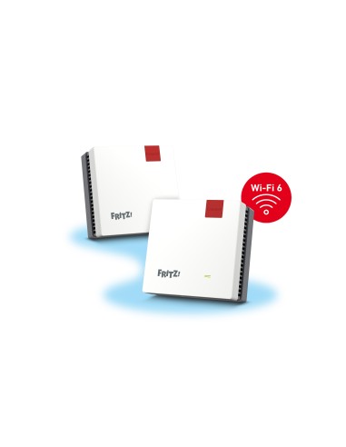 Mesh Set FRITZMESH SET 1600 2-PACK EDITION INTERNATIONAL Dual-band (2.4 GHz 5 GHz) Wi-Fi 6 (802.11ax) Rosso, Bianco Interno