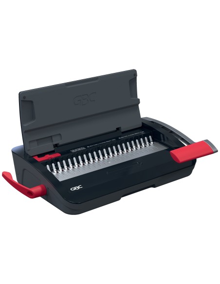 GBC CombBind CB12 Rilegatrice a pettine 165 fogli Nero, Rosso
