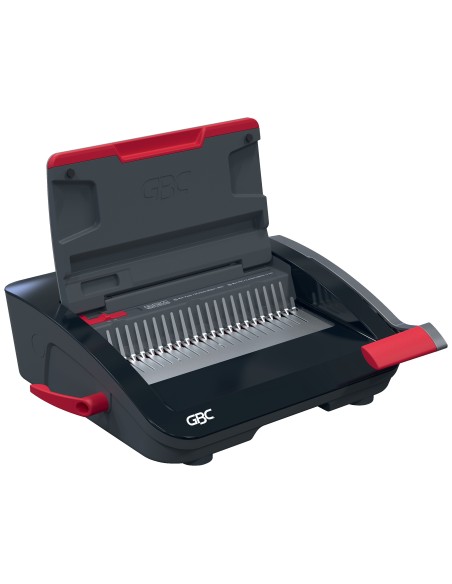 GBC CombBind CB20 Rilegatrice a pettine 240 fogli Nero, Rosso