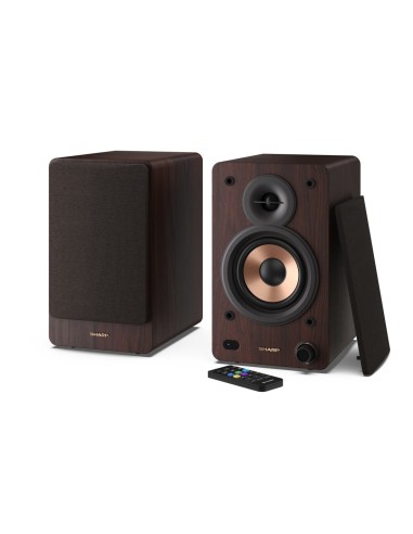 Sharp BOOKSHELF SPEAKERS 2-vie Marrone Con cavo e senza cavo 60 W