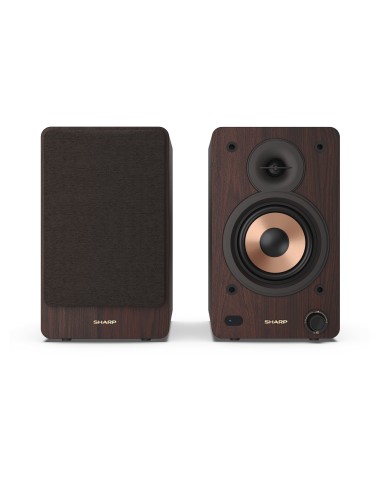 Sharp BOOKSHELF SPEAKERS 2-vie Marrone Con cavo e senza cavo 60 W