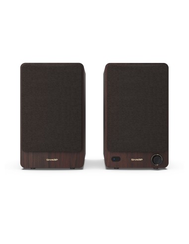 Sharp BOOKSHELF SPEAKERS 2-vie Marrone Con cavo e senza cavo 60 W
