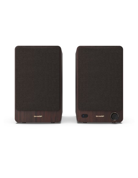 Sharp BOOKSHELF SPEAKERS 2-vie Marrone Con cavo e senza cavo 60 W