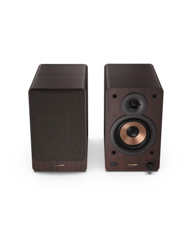Sharp BOOKSHELF SPEAKERS 2-vie Marrone Con cavo e senza cavo 60 W
