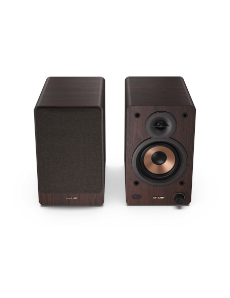Sharp BOOKSHELF SPEAKERS 2-vie Marrone Con cavo e senza cavo 60 W