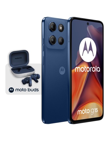 Motorola moto g15 (8 256GB, Doppia fotocamera 50MP+5MP+flicker sensor, Display 6.72" FHD+ 60Hz, batteria 5200mAh, MediaTek