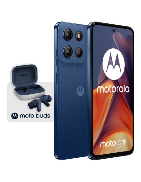 Motorola moto g15 (8 256GB, Doppia fotocamera 50MP+5MP+flicker sensor, Display 6.72" FHD+ 60Hz, batteria 5200mAh, MediaTek