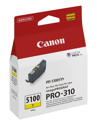 Canon PFI-5100 Y cartuccia d'inchiostro 1 pz Originale Giallo