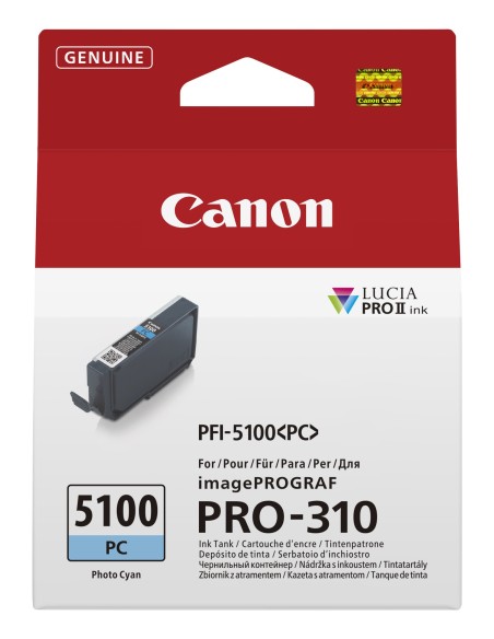 Canon PFI-5100 PC cartuccia d'inchiostro 1 pz Originale Ciano per foto