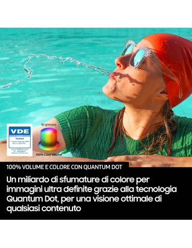 Samsung QLED AI TV 75" QE75Q7FAAUXZT 4K, Processore Q4 AI, 4K Upscaling, Color Booster Pro, OTS Lite, Slim Look Design, Vision