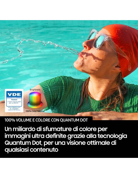 Samsung QLED AI TV 75" QE75Q7FAAUXZT 4K, Processore Q4 AI, 4K Upscaling, Color Booster Pro, OTS Lite, Slim Look Design, Vision