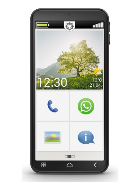 Emporia emporiaSMART.7mini 13,8 cm (5.45") SIM singola Android 15 4G USB tipo-C 6 GB 128 GB 3500 mAh Nero