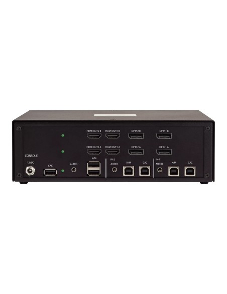 StarTech.com Switch KVM Sicuro a 2 porte quad-monitor, DP, HDMI, 4K 30Hz, KVM desktop NIAP 4.0, Case in metallo, Porta CAC,
