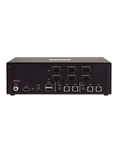 StarTech.com Switch KVM Sicuro a 2 porte per doppio monitor, HDMI o DisplayPort, 4K 60Hz, NIAP 4.0 Desktop KVM, Alloggiamento